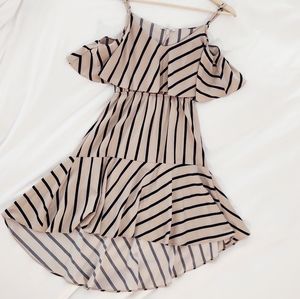 NWT Charlotte Russe striped high-low dress
